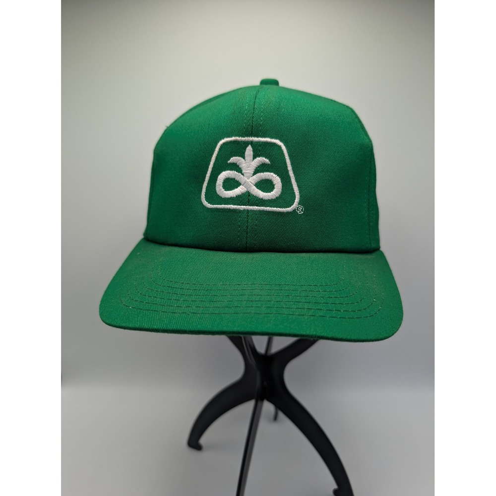 Vintage K-Products Pioneer Seed Green Snapback Hat Made in USA Trucker Cap